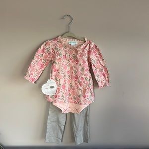 Feather Baby NWT Pink and Gray set